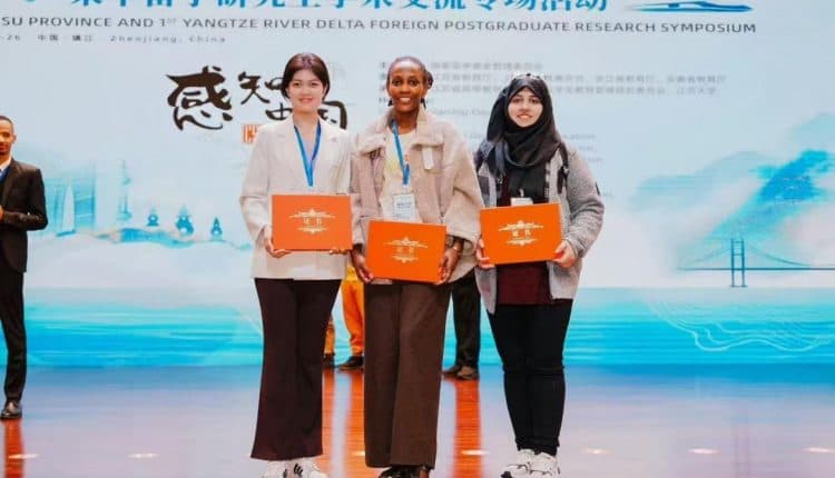 Pakistani scholar Areej Sabir wins double honors in China. She earned top awards for research and presentation at the Jiangsu Research Symposium.