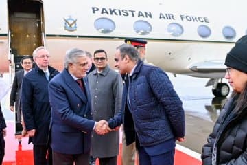 FM Dar arrives in Moscow for Shanghai Cooperation Organisation summit